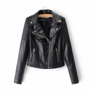 Slim European and American motorcycle leather jacket