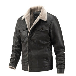 Casual Leather Jacket Foreign Trade Men's Clothing