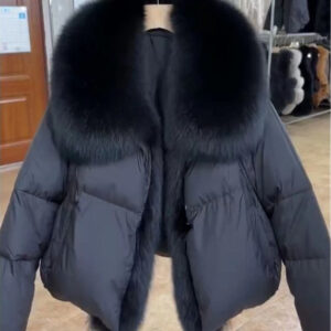 Winter New Fashion Loose Thick Cotton-padded Coat Western Style Fur Collar Slimming Women's Fashion