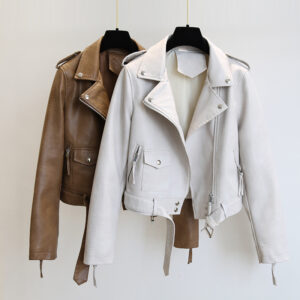 Women's Short Leather Jacket Spring And Autumn