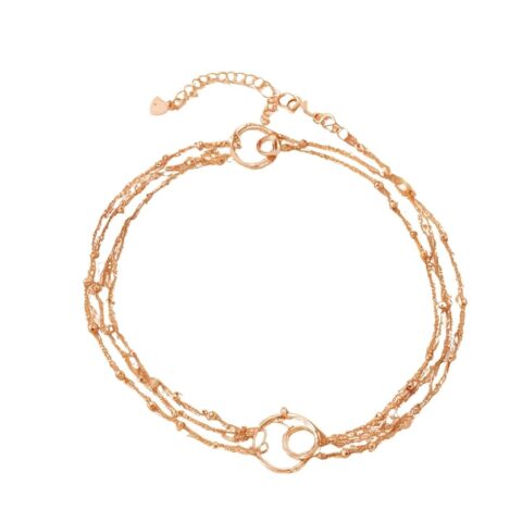 Minimalist Multi-Strand Gold-Plated Metal Bracelet main