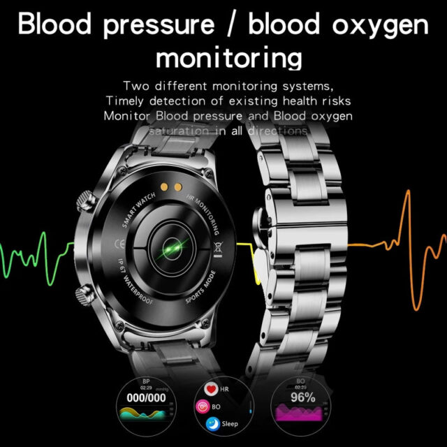 Luxuriöse Bluetooth-Smartwatch mit Vollkreis-Touchscreen und Stahlband – Bild 5