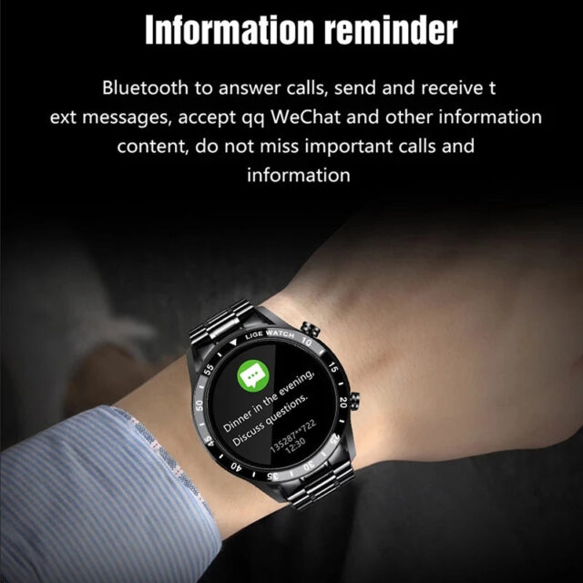 Luxuriöse Bluetooth-Smartwatch mit Vollkreis-Touchscreen und Stahlband – Bild 2