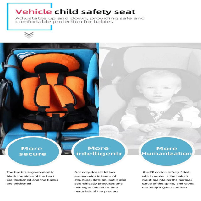 Tragbarer Kinder-Autositz mit Sicherheitsgurt – Bild 6