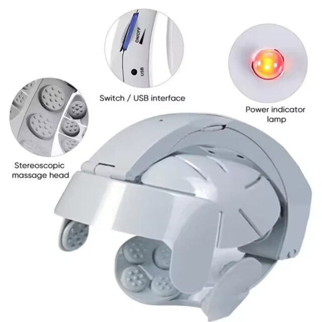 Elektrischer Kopfmassager mit Einstellbaren Vibrationsmodi – Bild 2