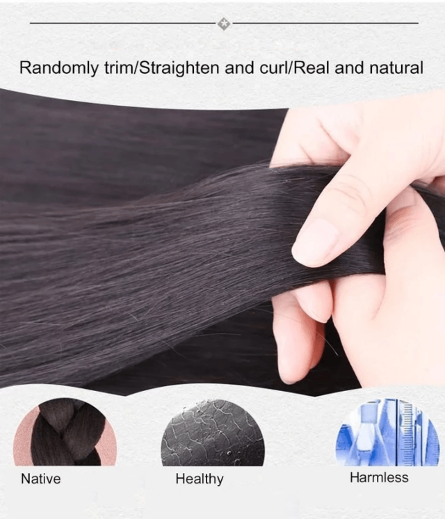 Clip-in Blunt Bangs Haarverlängerung, Mehrfarbig – Bild 7