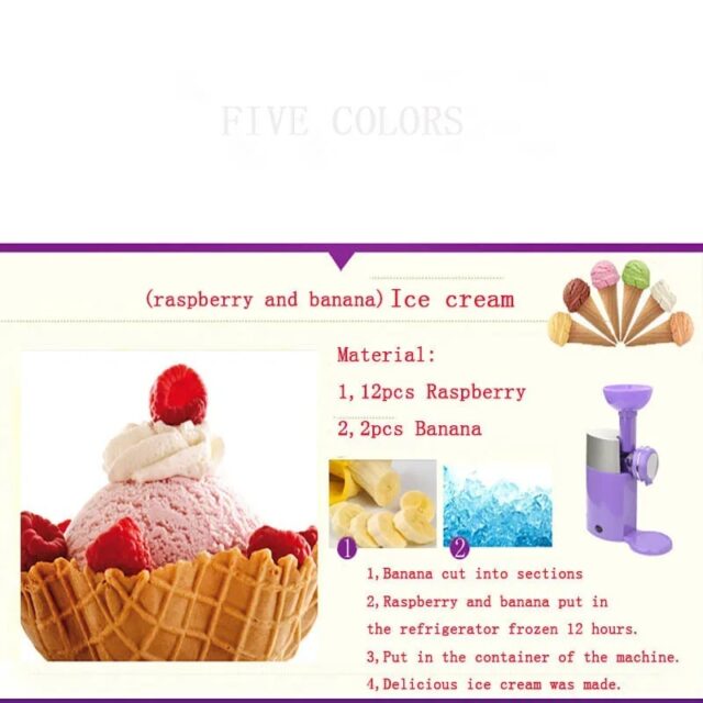 Frucht Eiscreme Maschine Gefrorenes Dessert Maker – Bild 3